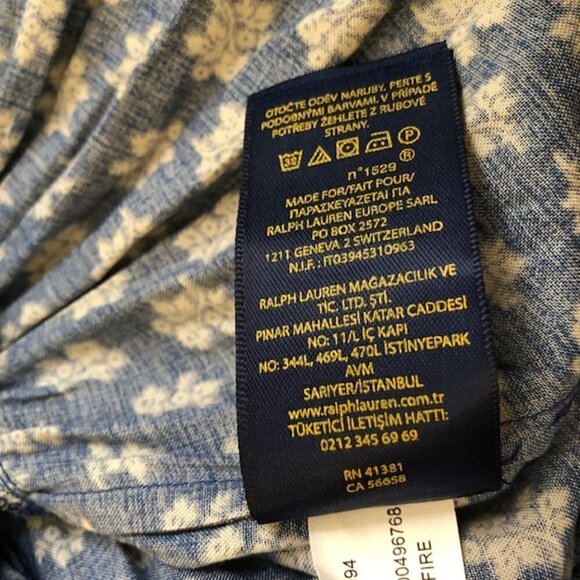 Polo Ralph Lauren Blue Floral Baby Doll Dress with Pockets - Picture 12 of 13